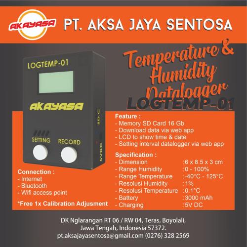 Temperature & Humidity Datalogger LOGTEMP-01